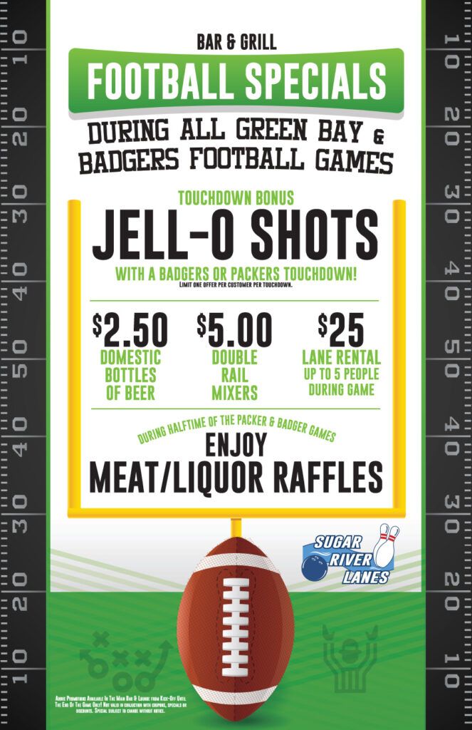 Football Specials during Packer and Badgers Games