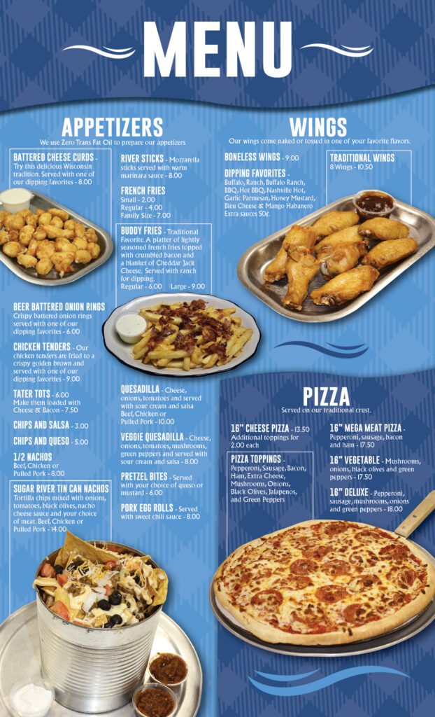 Sugar River Lanes Menu