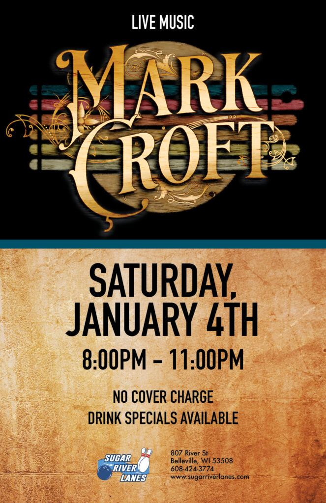 Live Music By Mark Croft Saturday, January 4th