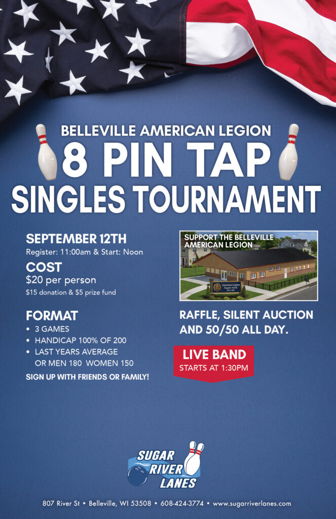 American Legion 8 Pin Tap Singles Bowling Tournament
